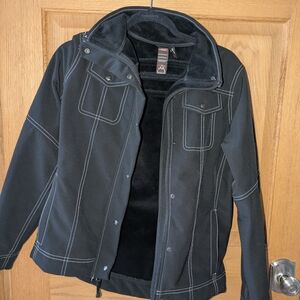 Women's s Black Avalanche Jacket  Fleece Lined Multiple Pockets Zip Up Size M